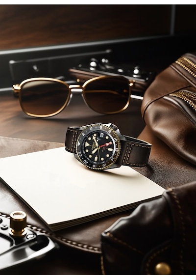 Seiko Ssk036j Otomatik Kahverengi Deri Kordon 10 Atm 42 Mm Erkek Kol Saati Gri