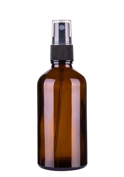 Rotanev 4 Adet 100 ml Amber Kapaklı Siyah Sprey 100 Cc Fısfıs Kolonya Dezenfektan Kahverengi Cam Şişe