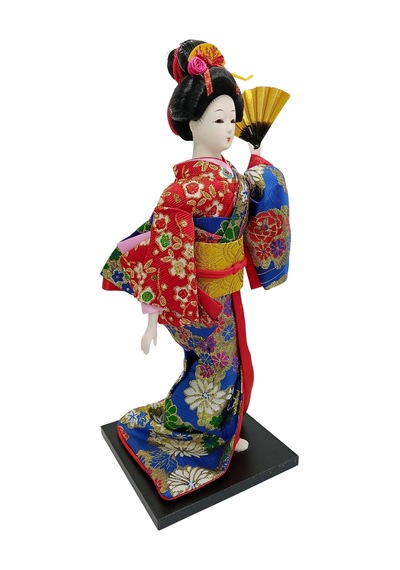 Japon Kimonolu Geyşa Bebek Kabuki Biblo 30 Cm No.17 Anime