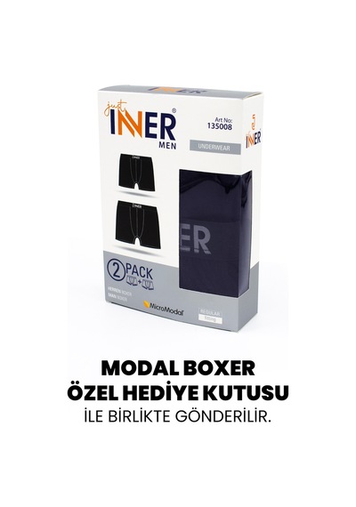 Just Inner Erkek 2 Li Modal Boxer Logo Lastikli Kutulu Günlük Rahat Kesim 135008 Lacivert Just Inner Erkek 2 Li Modal Boxer Logo Lastikli Kutulu Günlük Rahat Kesim 135008 Lacivert