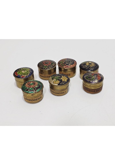 Antika Cloisonne Minyatür Kutu 2,3cm 7 Adet