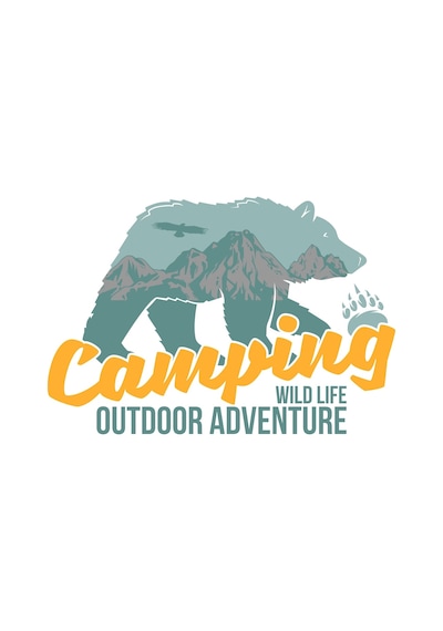 Off Road Camping Adventure Bear Sticker 02020