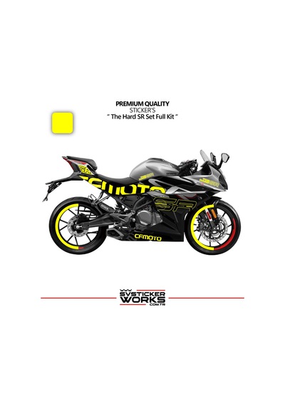 Cfmoto 250sr The Hard Sr Sticker Set Etiket Modeli Yüksek Kalite Set Jant Kaplama Hediyeli 09187714