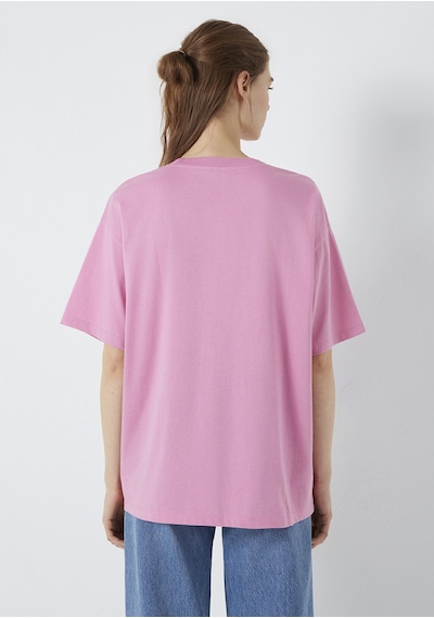 Mavi - Mavi Logo Baskılı Pembe Tişört 1600843-71063 Pembe