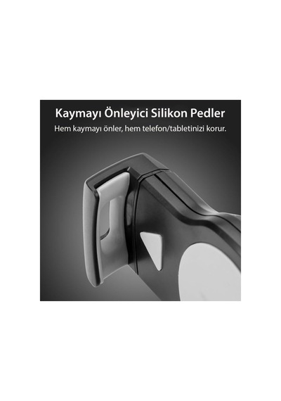 360 Ayarlanabilir Araç İçi Koltuk Arkası Tablet Ve Telefon Tutucu - Kaydırmaz Silikon Pedli, Universal Uyumlu