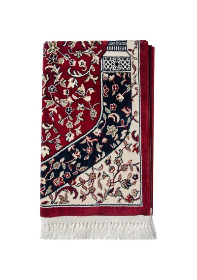 Ravza Desenli Halı Tipi Dokuma Seccade - Kırmızı