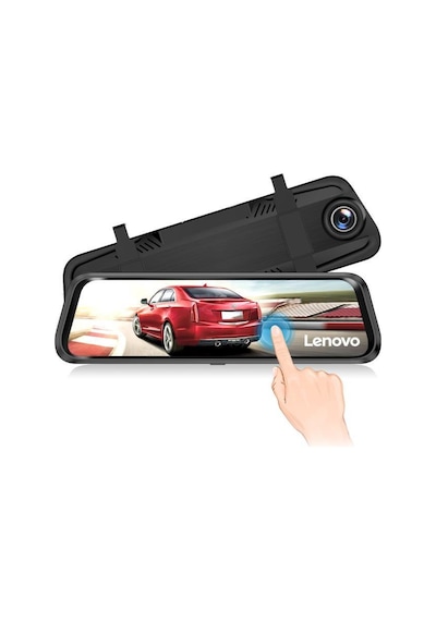 Lenovo V7ahd Siyah 1080p Araç İçi 9.6inç Dokunmatik Dikiz Ayna Gece Görüşü Ön Ve Arka Araç Kamerası