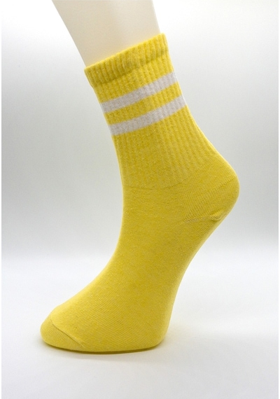 Socks 6 Çift Kadın Soft Renkler Tenis Çorabı Lacivert Pembe Somon Sarı Yeşil Mavi