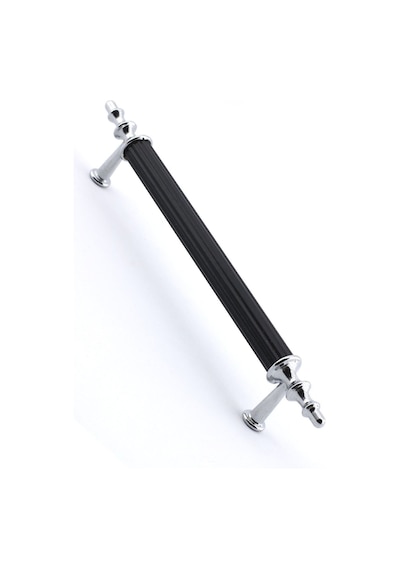 Tuana Rustik Alüminyum Metal Lüks Modern Mobilya Çekmece Mutfak Dolabı Kulpu Siyah-krom 192mm Siyah-krom
