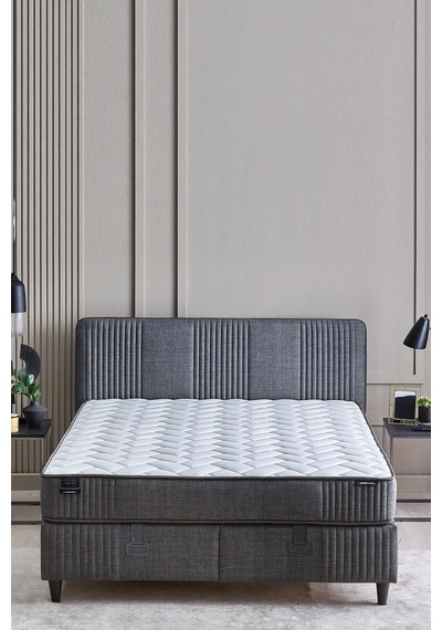 Wool Sense Yatak - Baza - Başlık Set - Koyu Gri 100x200