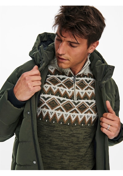 Only & Sons Onscayson Puffa Otw Noos Erkek Gri Mont - 22019598 Gri