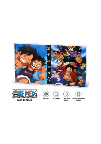 Cantex Tech One Piece Kart Albümü Özel Seri 4 Lü 30 Yaprak 120 Kartlık