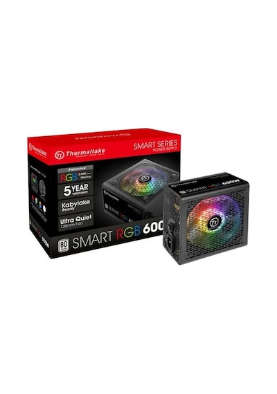 Thermaltake Smart RGB PS-SPR-0600NHSAWE-1 600W 80+ 12 CM Fanlı Güç Kaynağı