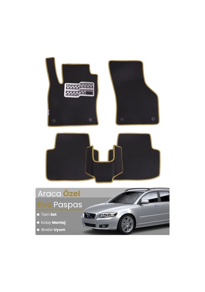 Volvo V50 Stationwagon 2004-2012 Uyumlu Eva Paspas Tam Set Oto Paspas,araca Özel,tam Koruma 199