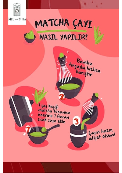 Çilek Aromalı Matcha Tozu 25g, Strawberry Matcha Powder