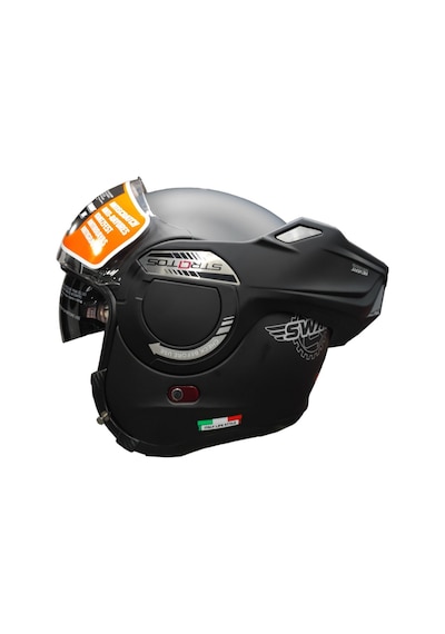 Sway , Çene Açılır Kask 907 Stratos B-707 Mat-siyah, Mat-black