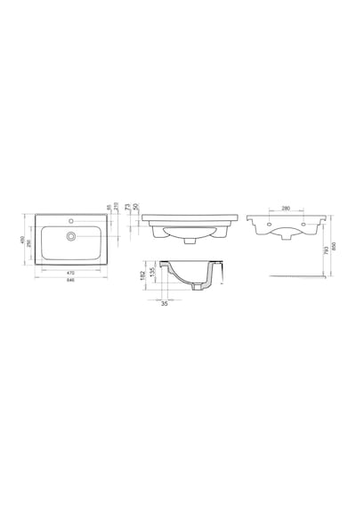 Turavit Safir 65 CM Etajerli Lavabo