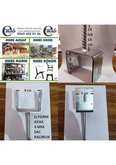 MNBE Nevrüllü 10 Luk Ayak Ahşap Metal Kamelya Pergule Pergola Sun