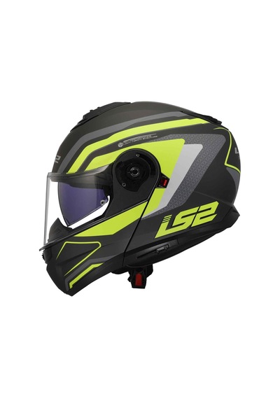 Ls2 Strobe 2 Phantom Çene Açılır Kask Mat Titanyum - Sarı