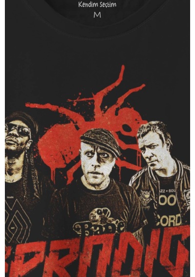 The Prodigy Flint Müzik Karınca Music Electronic Dance Logo Baskılı Tişört Unisex T-shirt 001