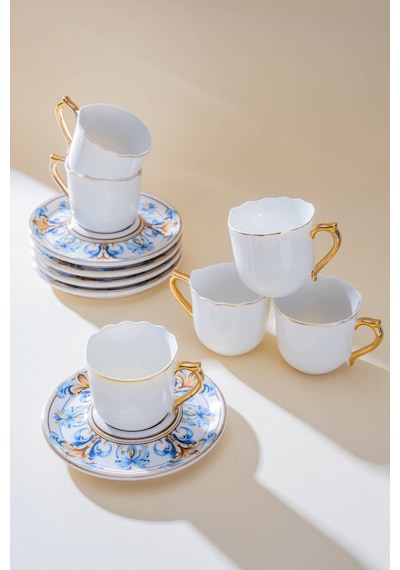 Acar Florrie 6 Kişilik Kahve Fincan Takımı - 90 Ml Renkli