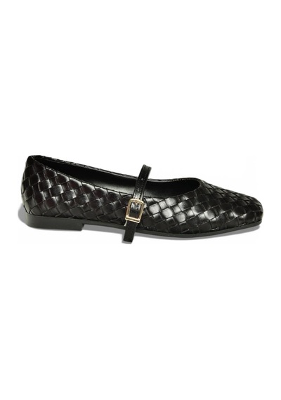 Fox Shoes Y726368209 Siyah Düz Kadın Babet Siyah