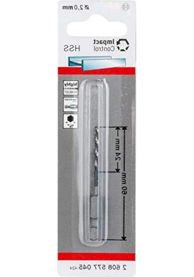 Hss Metal Matkap Ucu, 2,0 60 Mm, Altıgen Şaft