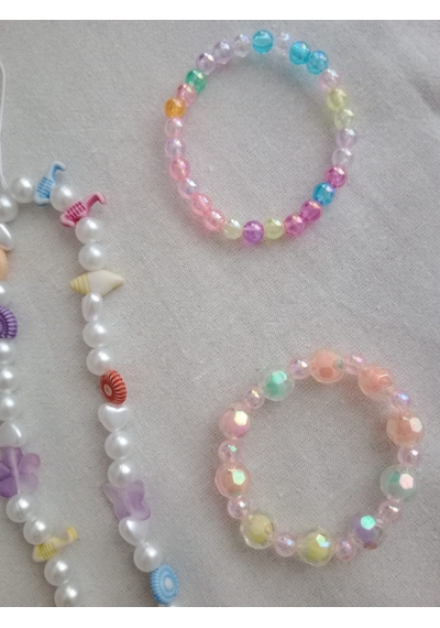 Pastel Tonlarda Telefon Charmı Ve Bileklik Seti