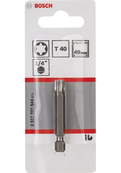 Bosch T40x49 MM Extra Hard Vidalama Ucu 1'li - 2607001644