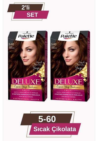 Palette Deluxe 5 - 60 Sicak Çikolata X 2 Adet Saç Boyası