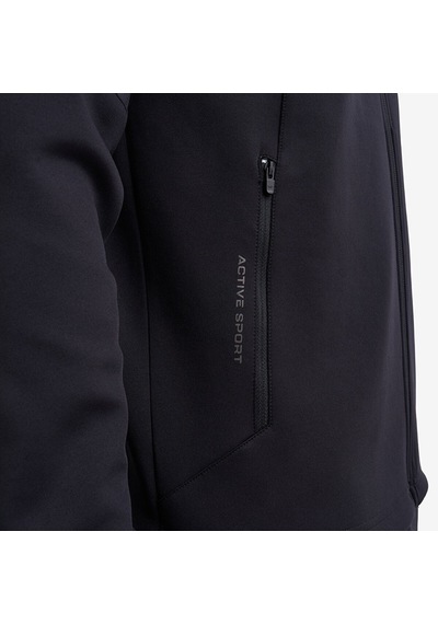 Lescon Siyah Erkek Fermuarlı Kapüşonlu Sweatshirt 26n-1163