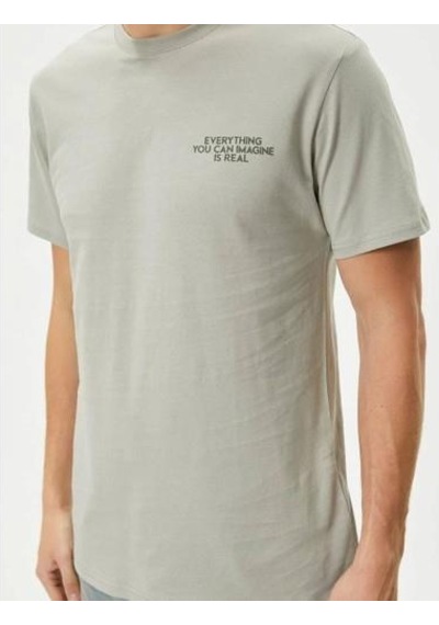 Koton 4sam10056hk 031 Gri Erkek Jersey Pamuk Kısa Kollu T-shirt Gri