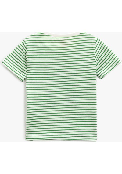 Koton Çizgili T-shirt Kurbağa Aplike Detaylı Kısa Kollu Bisiklet Yaka Deve Tüyü 3smb10012tk 3SMB10012TK120 Taba Koton Çizgili T-shirt Kurbağa Aplike Detaylı Kısa Kollu Bisiklet Yaka Deve Tüyü 3smb10012tk 3SMB10012TK120 Taba