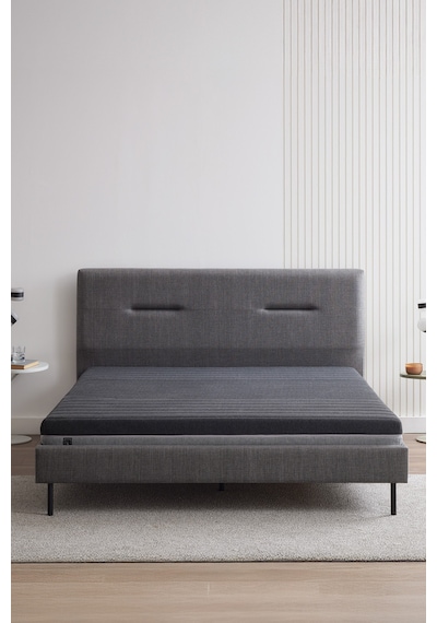 Optimum Support Yatak, Sovene Başlıklı Karyola 3'lü Set - Koyu Gri