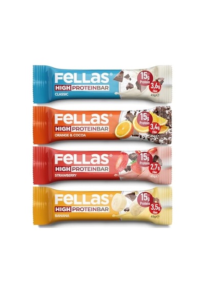 Tr Yüksek Protein Bar, Karma Kutu 4 Çeşit , 45gr X 12 Adet