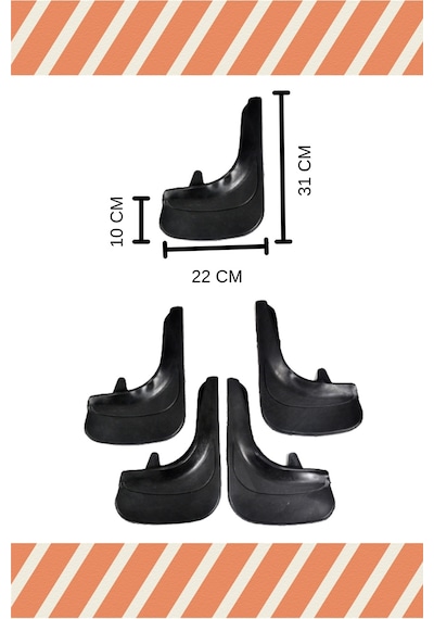 Kia Rio 2006-2011 4'Lü Tozluk Çamurluk Paçalık