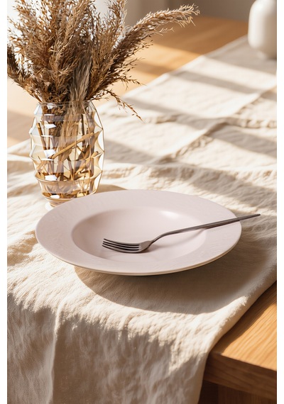 Keramika Mat Şeffaf Krem İyonya Makarna Tabağı 28 Cm 950