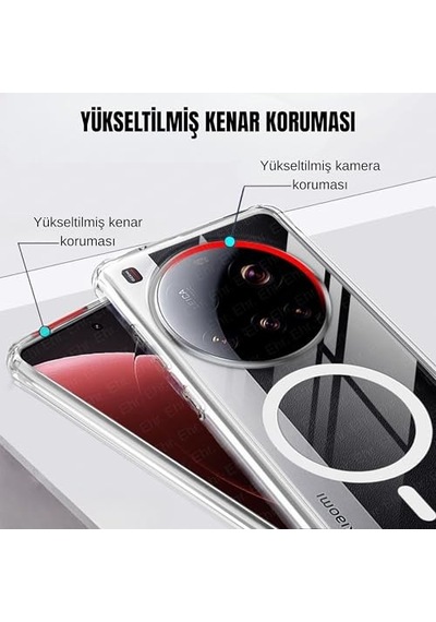 Ayrex 15 Uyumlu Kamera Korumalı Şarj Özellikli Sert Sararmaz Kristal Şeffaf Kılıf Şeffaf Mi 15 Diğer