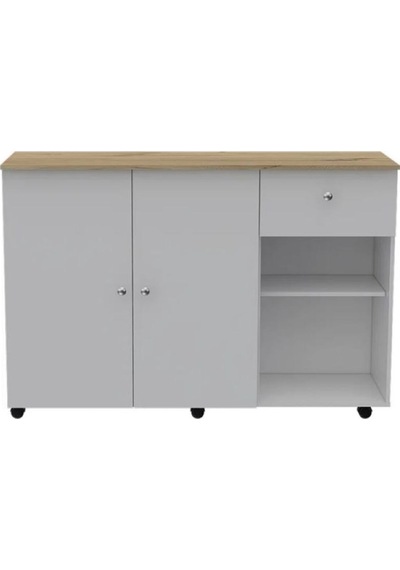 Neşe Mutfak Adası - Beyaz-150 Cm Beyaz - Atlantik Çam