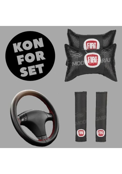 Fiat Boyun Yastığı Kemer Kılıfı Dikmeli Direksiyon Kılıfı (447773335)