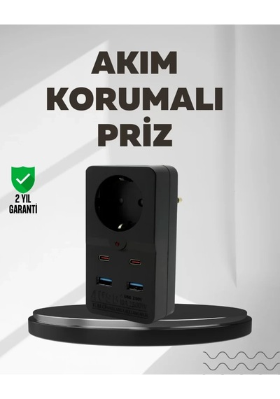Home Tip Akım Koruma Prizi 10a 2500w Usb Type C Destekli Diğer