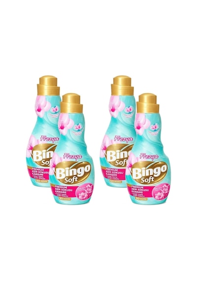 Bingo Soft Konsantre Çamaşır Yumuşatıcısı 1200 Ml Frezya 4'lü Paket 4'lü Set
