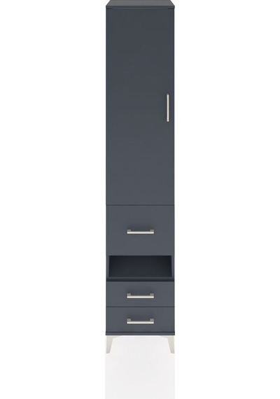 Hyperion Dolap 3 Raflı 3 Çekmeceli Tek Askılı 44x44x221 Antrasit-antrasit Aytası Hyperion Dolap 3 Raflı 3 Çekmeceli Tek Askılı 44x44x221 Antrasit-antrasit Aytası