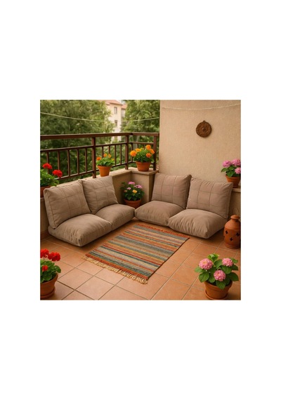 Bahçe Minderi,balkon Minderi ,petek Önü, Kreş , Şark Köş.minderi Modern Ve Rahat Tasarım Cappucino