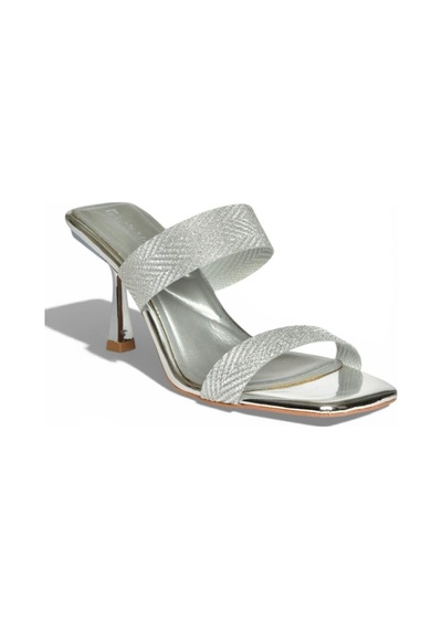 Fox Shoes Y820013834 Gümüş Ayna İnce Topuklu Kadın Ayakkabı Gümüş