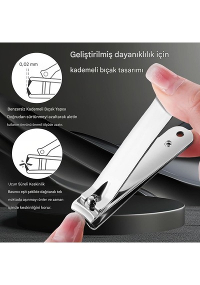 Tırnak Makası 5 Parçalı Set Çok Amaçlı Paslanmaz Karbon Çelik