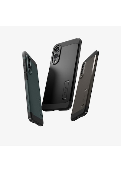 Spigen Samsung Galaxy S25 Edge İle Uyumlu Kılıf Tough Armor Aı Magfit Özellikli Kickstand Black Siyah