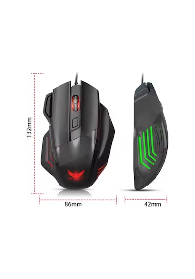 G200 Rgb Işıklı 7 Tuşlu 2400 Dpı Ergonomik Gaming Oyuncu Mouse - Çift Ateş Özellikli