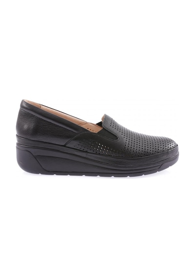 Dgn 3536 Kadin Lazerli Kalin Taban Comfort Ayakkabi 3536-2106-R1534 Siyah