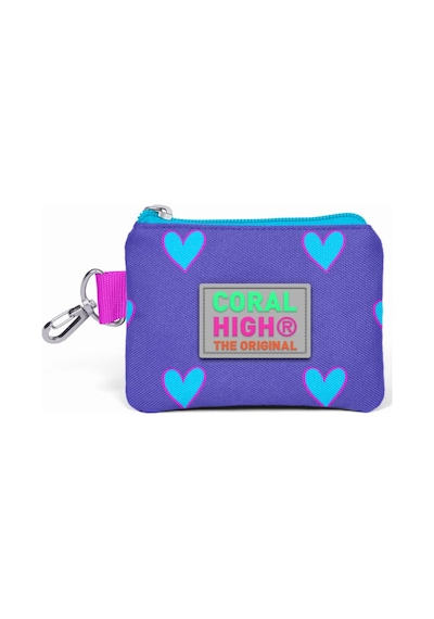 Coral High Kids Lavanta Pembe Kalp Desenli Bozuk Para Çantası 21806